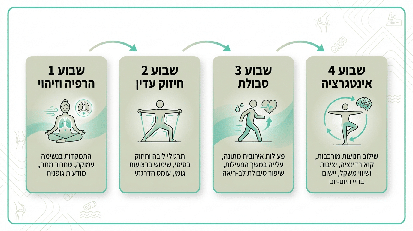 פרוטוקול 4 שבועות לשליטה בשפיכה - תכנית מדורגת