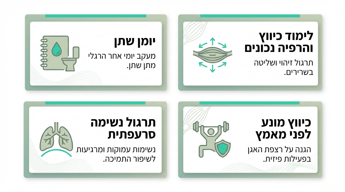 השבוע הראשון בשיקום רצפת אגן - מה עושים