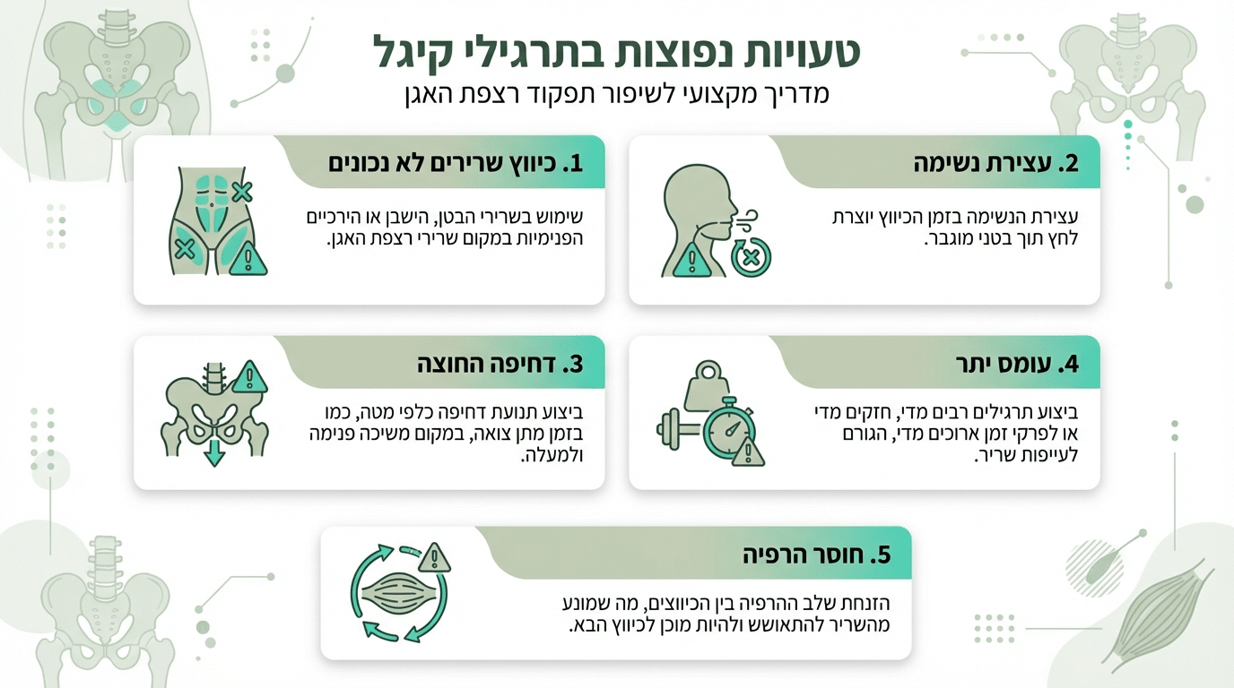 חמש טעויות נפוצות בתרגילי קיגל שיכולות להזיק