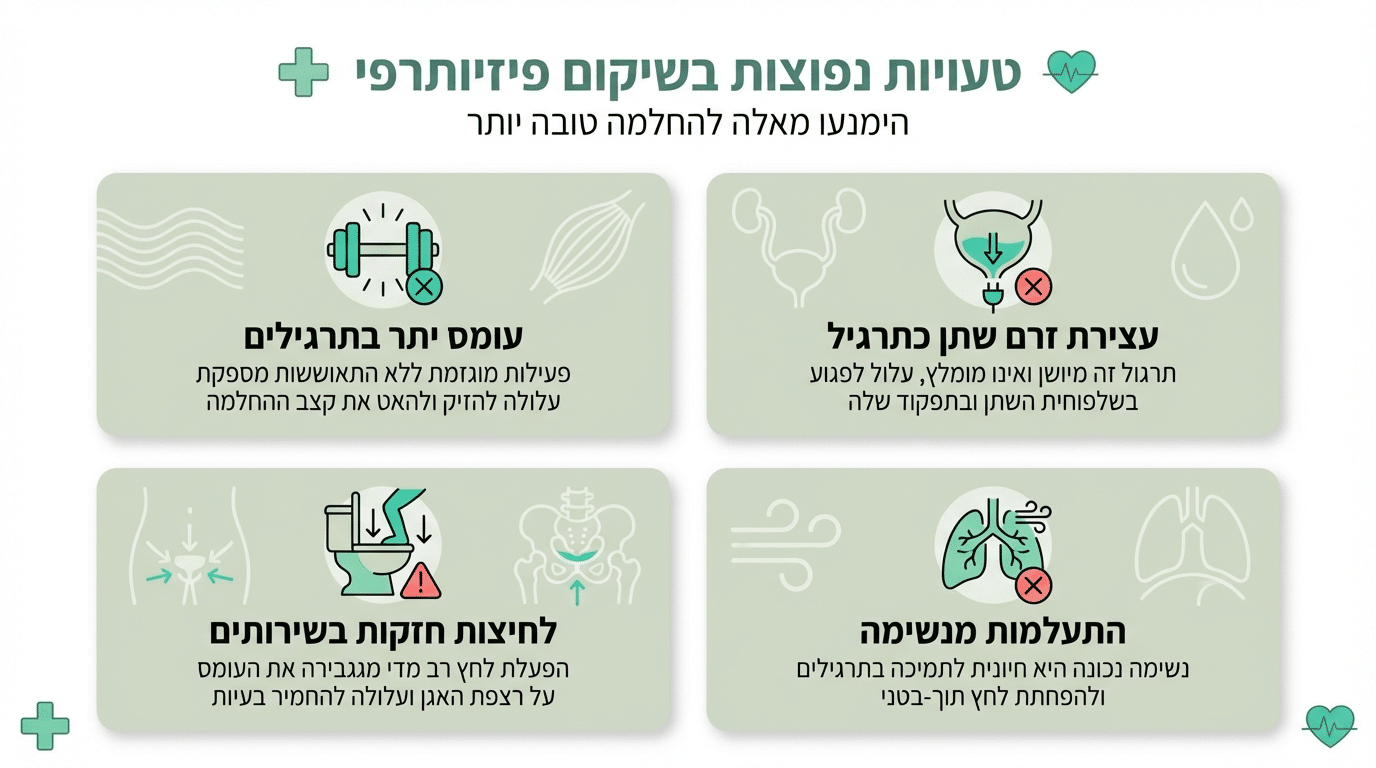 ארבע טעויות נפוצות שמחמירות דליפת שתן אחרי ניתוח ערמונית
