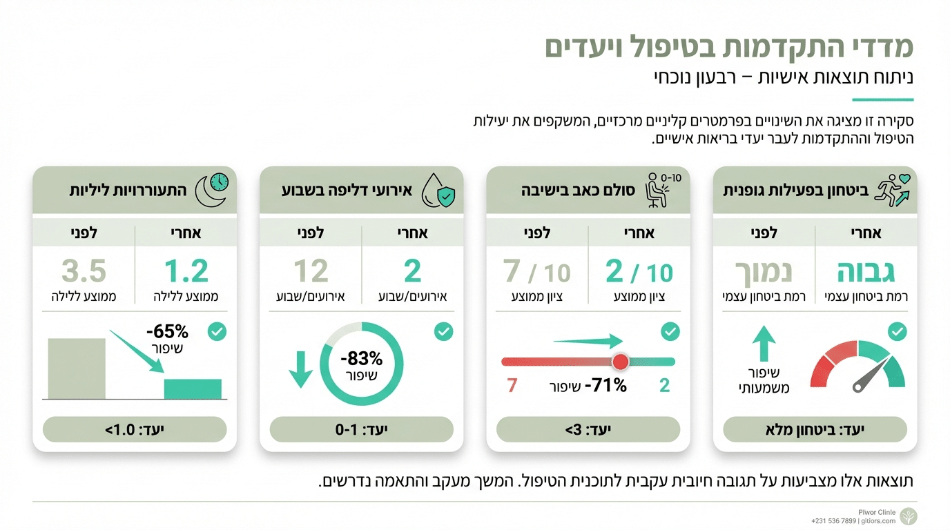 ציר זמן לשיפור בטיפול רצפת אגן