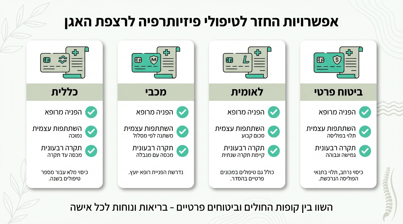 משך טיפול פיזיותרפיה רצפת אגן ואפשרויות החזר ביטוחי