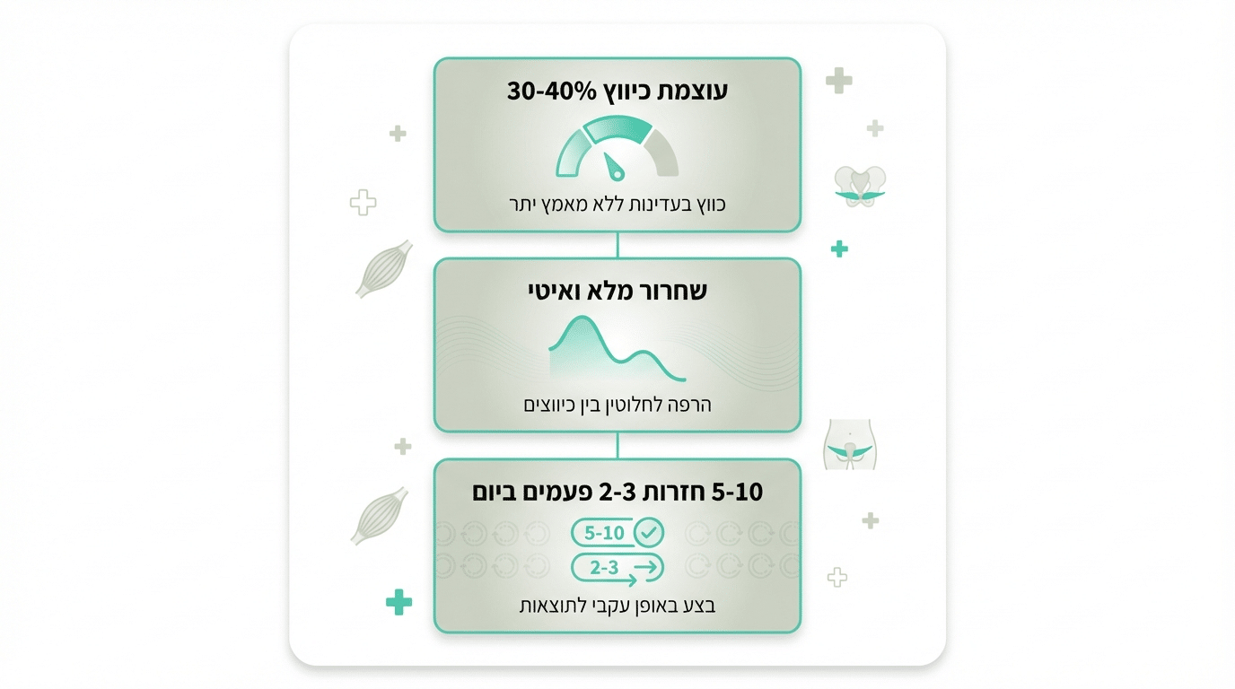 הדגמה של תרגילי קגל נכונים לגברים עם הנחיות מקצועיות