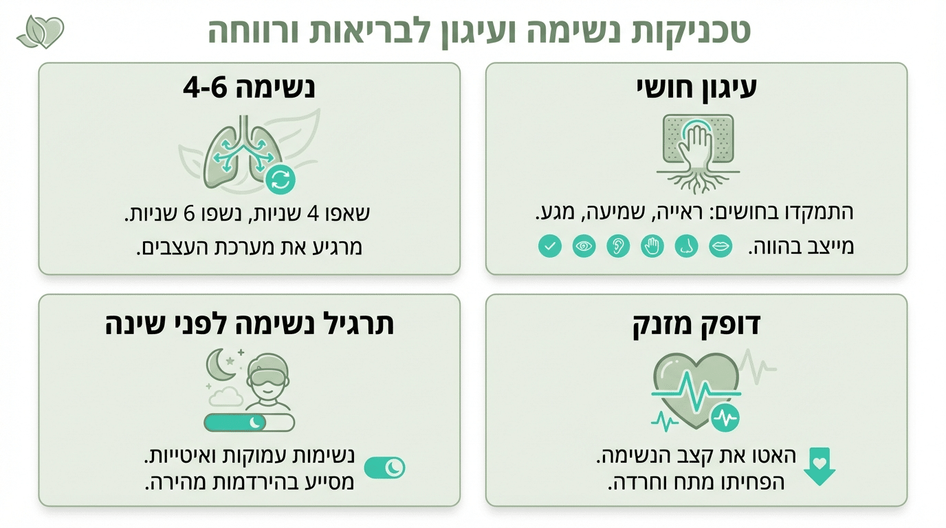 כלים להרגעה מהירה מחרדה טרום ניתוחית - טכניקות נשימה