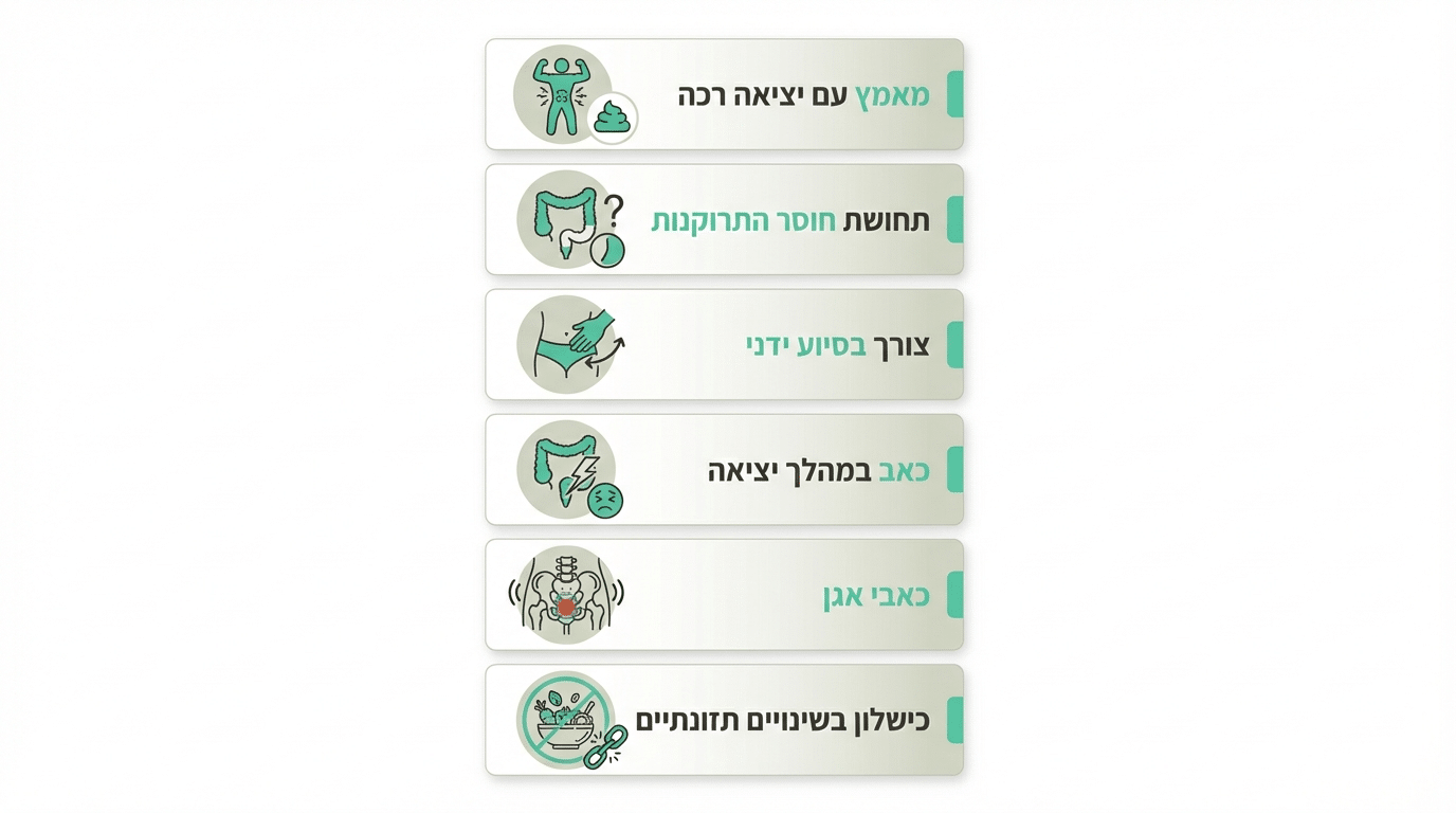 שישה סימנים שהעצירות שלך היא לא רק בעיית תזונה