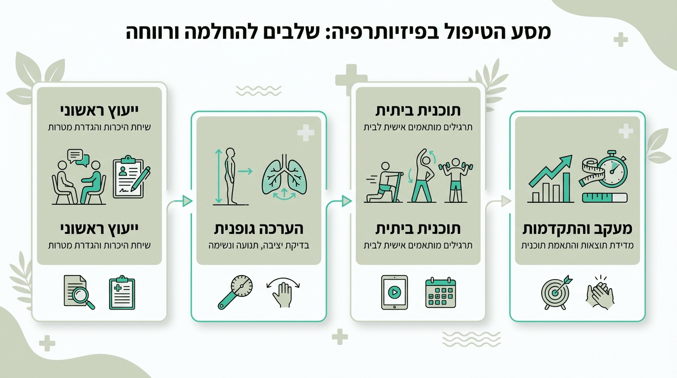 תהליך טיפול פיזיותרפי לבעיות זיקפה - שלבי האבחון והטיפול