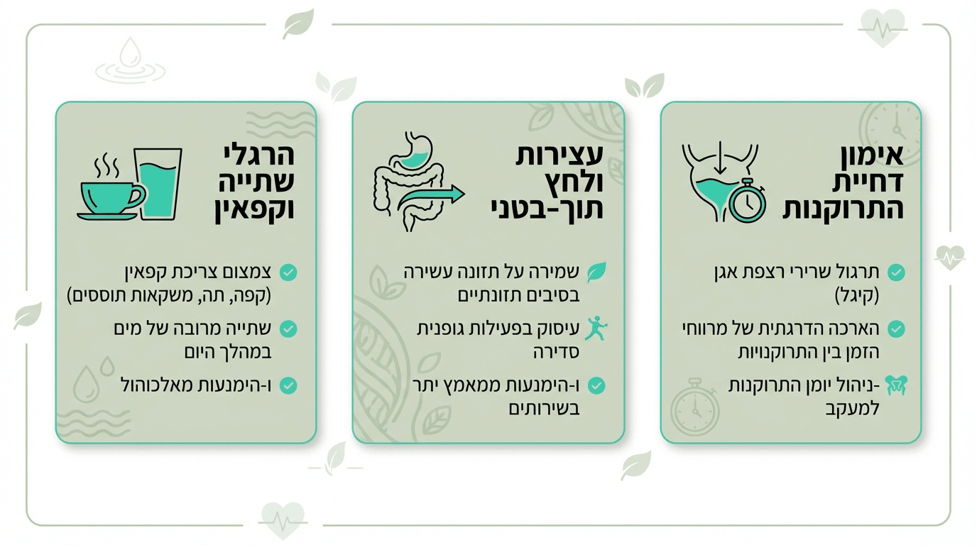 טיפים להפחתת בריחת שתן מעבר לתרגילים